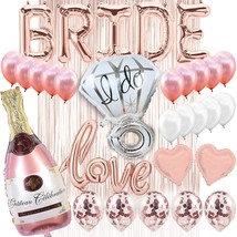 Bachelorette Party Decorations - Rose Gold Balloon Party Backdrop, Bridal Shower - £30.29 GBP