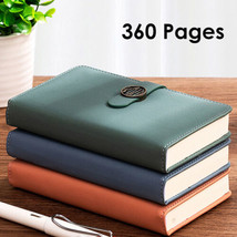 Thick 360 Pages PU Leather Journal A6 Notebook Lined Paper Writing Diary Planner - £15.95 GBP