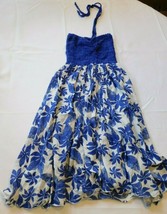 Island Beach Lifestyle Apparel Girl&#39;s Youth M medium Royal Blue White Dress -- - £16.59 GBP