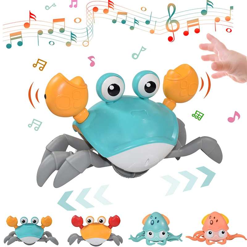 A3 Kids Induction Escape Crab Octopus Crawling Toy Baby Electronic Pets Musical - £17.72 GBP+