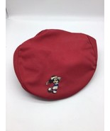 Vintage 1980s Disney Mickey Mouse Red Golf Flat Cap Made in USA - $18.70