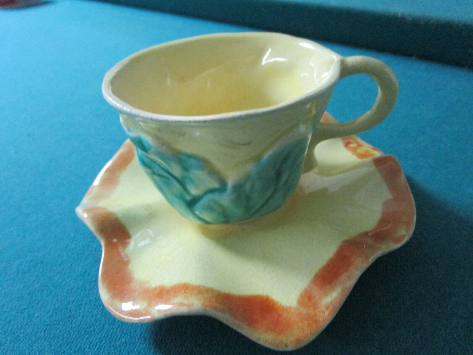 LYDEN ARTS CALIFORNIA MAJOLICA CUP SAUCER COFFEE Item image 5