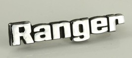 Vintage Silver Tone Metal Ford RANGER Truck Car Auto Parts Name Plate 3.25&quot; - $14.43