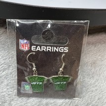 New York Jets Earrings Jersey Bling Dangle Style Aminco NFL Official Merch - £10.22 GBP