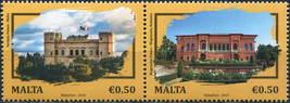 Malta 2019. Palaces (I) (MNH OG) Block of 2 stamps - £2.31 GBP