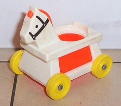 Vintage 80's Fisher Price Little People Orange Riding Horse #656 FPLP - $9.60