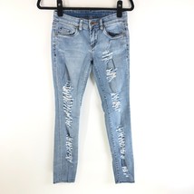 BlankNYC Womens Jeans Skinny Distressed Medium Wash Stretch 24 - £15.37 GBP