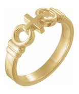 Authenticity Guarantee 
14K Yellow Gold Joined by Christ Wedding Ring - £390.72 GBP+