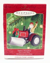 VINTAGE 2001 Hallmark Keepsake Christmas Ornament Santa&#39;s Snowplow - £15.50 GBP