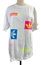 New With Tags Adidas Originals Multi Sticker White T-Shirt GL6883 Size M - $24.74