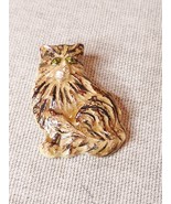 Vintage Handcrafted Clay Longhaired Cat Brooch - €28,73 EUR