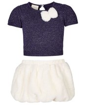 First Impressions Baby Girls 2 Pieces Metallic Sweater And Fur Skirt Set... - £28.01 GBP