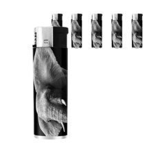Elephant Art D23 Lighters Set of 5 Electronic Refillable Butane  - £12.65 GBP