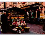 Sidewalk Flower Vendor Stand San Francisco California CA UNP Chrome Post... - $2.92