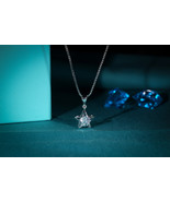 Floating Round Moissanite Star Pendant - $772.50