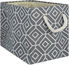 Stained Glass, Gray, Large Rectangle, Collapsible Polyester Storage Bin From - £30.25 GBP
