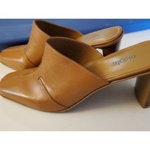 Women&#39;s Sz 8.5M NICOLE Shoes Brakes slip-on 2.5 inch heels tan. - $21.91