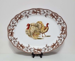 NEW RARE Williams Sonoma Large Oval Turkey Serving Platter 20&quot; x 15.5&quot; P... - $299.99