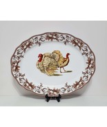 NEW RARE Williams Sonoma Large Oval Turkey Serving Platter 20&quot; x 15.5&quot; P... - £235.67 GBP