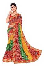 Bhandhni Print Saree With Blouse Piece ( Saree- 5.5 Meter / Blouse- 0.8 Meter) - £36.67 GBP