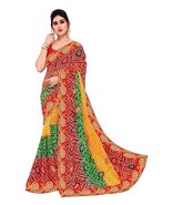 Bhandhni Print Saree With Blouse Piece ( Saree- 5.5 Meter / Blouse- 0.8 ... - £36.12 GBP