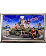 Cigarette Case Uncle Sam Military  Pinup Girls for 100&#39;s Cigarettes - $440.90 MXN