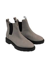 Toms Sz 6  Skylar Pull On Boots Lugged Sole Block Heel Rounded Toe Cemen... - $28.66