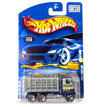 2000 Mattel Hot Wheels Ford Stake Bed Truck Gray Blue Collector No. 228 ... - $16.97