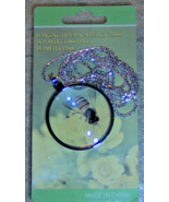 rOund Magnifying Glass Pendant magnifier Reader Necklace SILVER Chain 5x... - $58.02 CAD