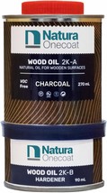 2 Component Wood Stain Oil, 360 Ml (12.17 Fl Oz), Charcoal, Easy To Appl... - £49.41 GBP