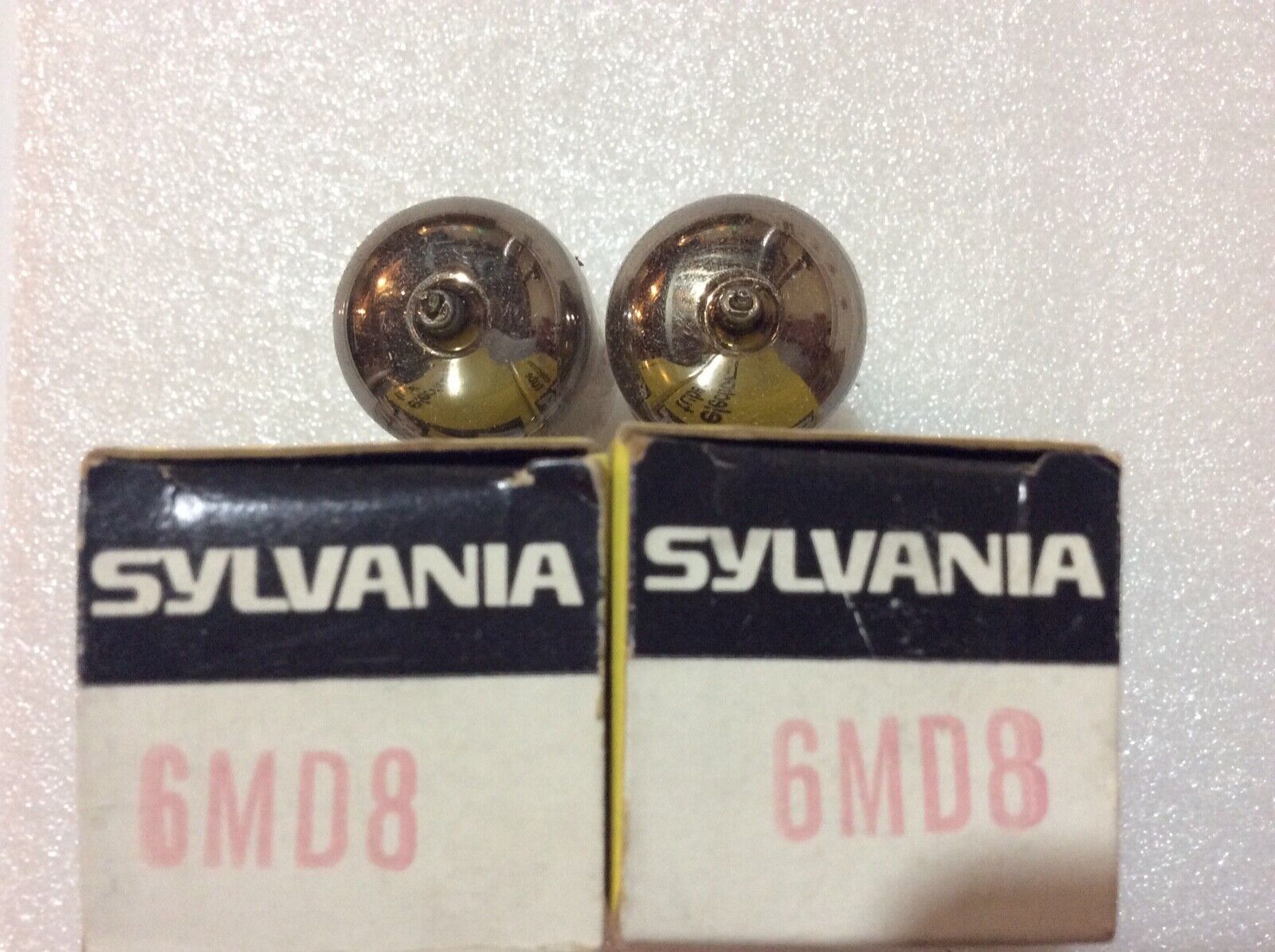 6MD8 Lot of Two (2) Sylvania Tubes NOS NIB Same Codes Top Halo Foil Getters - $7.25