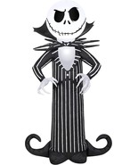 3.5&#39; Gemmy Halloween Inflatable Jack Skellington with Vampire Collar - $635.85 MXN