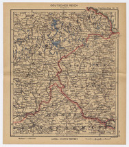 1943 Vintage Wwii Map Warsaw Poland Generalgouvernement Bialystok East Prussia - £25.31 GBP