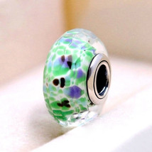 Tropical Sea Fascinating Faceted Murano Glass Charm Bead For European Br... - $9.99
