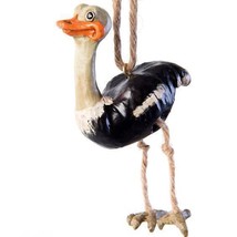 Ostrich Bird Dangly Feet Hanging Resin Ornament Hand-Painted NWT - $19.79