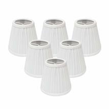 Royal Designs Designer Mushroom Pleat Empire Clip On Chandelier Lamp Shade, Whit - $14.80+