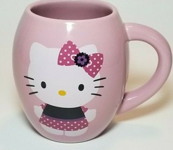Hello Kitty Sanrio Mug Pink 4-3/4&quot; 2013 Dual Design Collectible Coffee Cup - £12.62 GBP