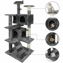 Cat Tree Tower 55&quot; Sturdy Activity Center Large Playing House Condo For Rest - £63.20 GBP