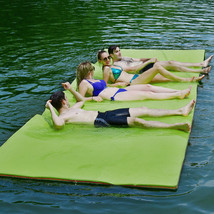 Costway 3-Layer Floating Water Pad 12&#39; x 6&#39; Floating Oasis Foam Mat Green - £346.10 GBP