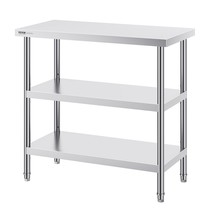 VEVOR Stainless Steel Food Prep Table, 18 x 36 x 34 Inch Commercial Kitc... - $161.36
