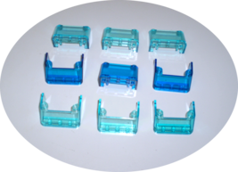 9 Used LEGO Translucent Blue Windscreen 2 x 4 x 2 Car 3823 - 2437 - £7.95 GBP