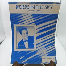 Vintage Sheet Music Riders in the Sky a Cowboy Legend by Stan Jones Mayf... - £6.91 GBP