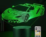 Race Car Gifts,Car Lamp Car Party Supplies 7 Color Changing Nightlight w... - $24.28