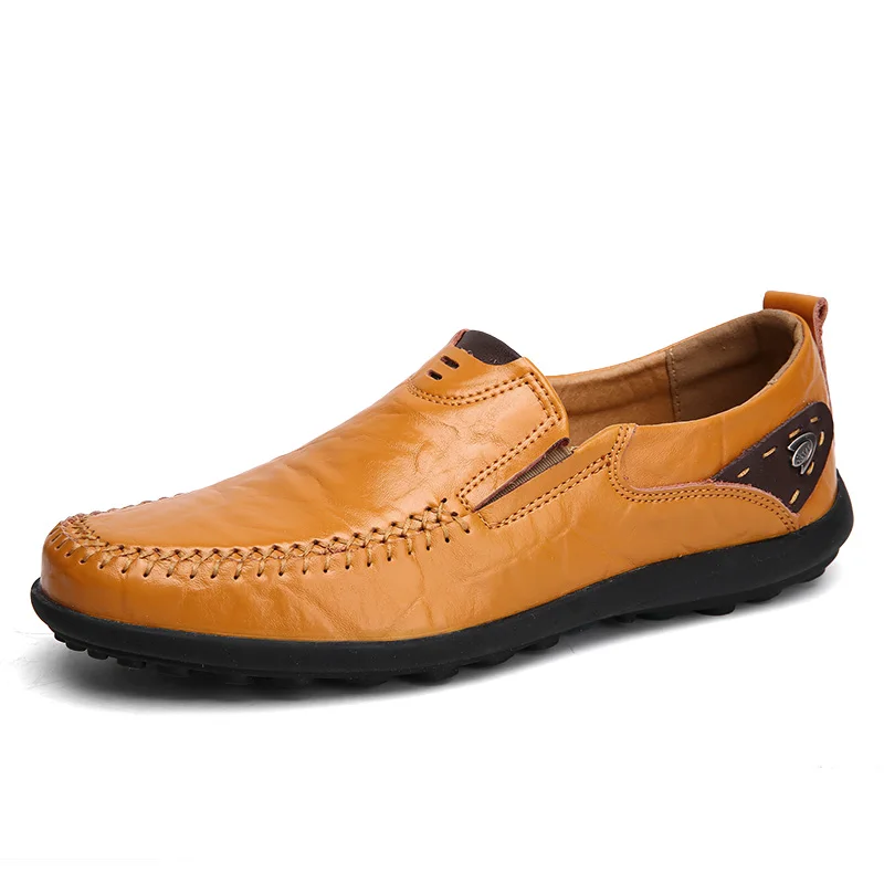 High Quality Leather Men Casual Shoes Soft Moccasins Men&#39;s Flats Fashion  men    - $74.41