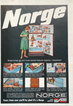 1966 Norge Vintage Print Ad All Your Most Wanted Features You&#39;ll Be Glad - £11.50 GBP