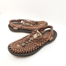 Keen Uneek Leather Paracord Sandals Mens 12 Birch All Brown Water Hiking - $725.32 MXN