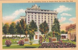 Salt Lake City Utah UT Mormon Temple Block Postcard C22 - $2.99