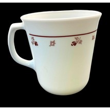 Corelle Burgundy Rose Coffee Mug Tea Cup White 3.5&quot; Tall - £9.74 GBP