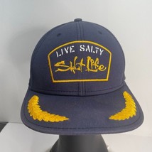 Live Salty “Salt Life” Navy Blue Captain SnapBack Hat/Cap (READ) - £15.45 GBP