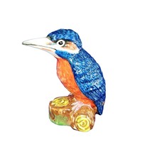 Bird Figurine Royal Doulton Kingfisher 2005 Ceramic Vintage Collectible 3" Tall - $46.48
